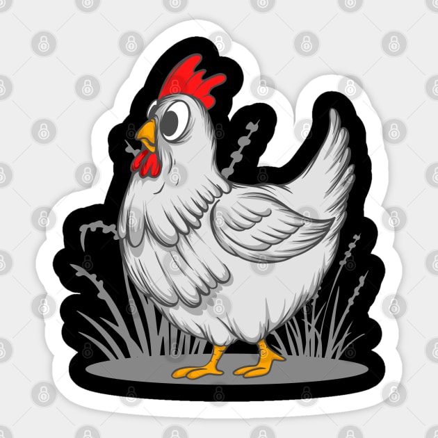 I Love Chicken | Chicken Lover | Farmer Gift Sticker by BadDesignCo